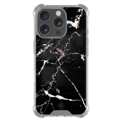 iPhone 16 Pro shockproof hoesje - Marmer zwart