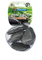 Superfish Zen Pebble Medium Zwart - Duurzame Vijverdecoratie Kiezelstenen 450g - thumbnail