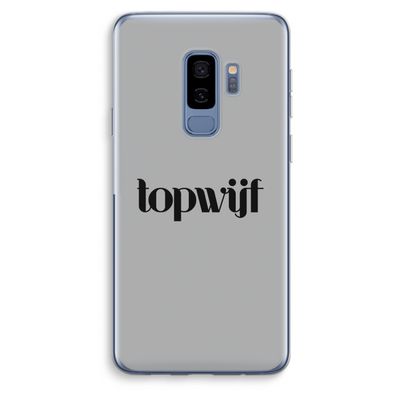 Topwijf Grijs Zwart: Samsung Galaxy S9 Plus Transparant Hoesje