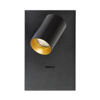 Bedlamp Mila zwart inclusief USB poorten