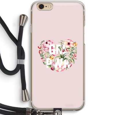 GRL PWR Flower: iPhone 6 / 6S Transparant Hoesje met koord