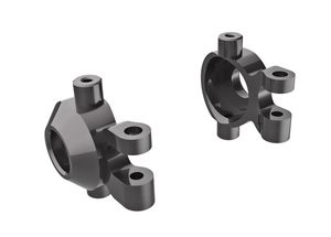 Traxxas - Steering blocks, 6061-T6 aluminum (gray-anodized) (left & right) (TRX-9737-GRAY)