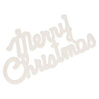 Cosy@Home Kersthangers - Merry Christmas - 6x - wit - kunststof Cosy@Home Kersthangers - Merry Christmas - 6x - wit - kunststof