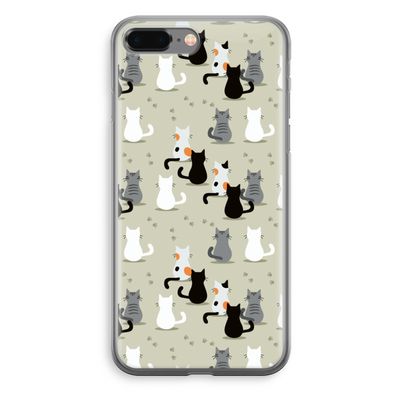 Katten: iPhone 8 Plus Transparant Hoesje