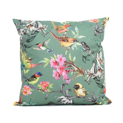 Buitenkussen bloem - groen - 45 x 45 cm - Water en UV bestendig