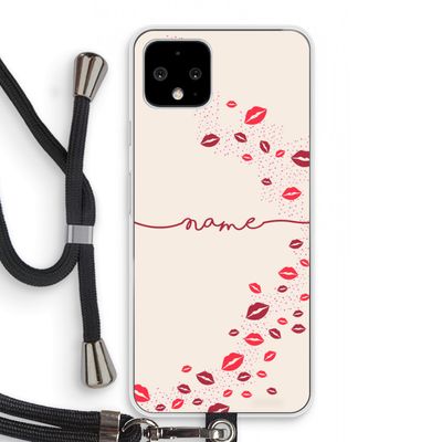Kusjes: Pixel 4 Transparant Hoesje met koord