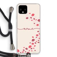 Kusjes: Pixel 4 Transparant Hoesje met koord Kusjes: Pixel 4 Transparant Hoesje met koord
