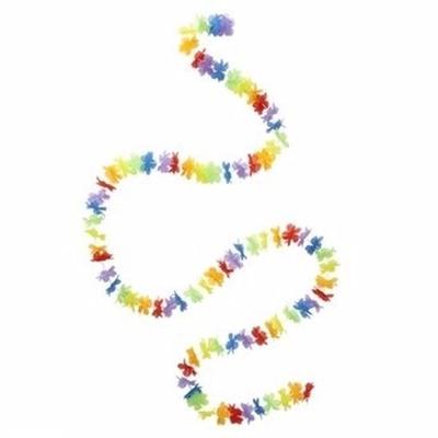 Hawaii decoratie slinger - 3 meter - polyester/plastic - tropische bloemen versiering
