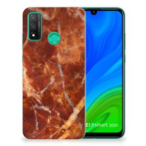 Huawei P Smart 2020 TPU Siliconen Hoesje Marmer Bruin