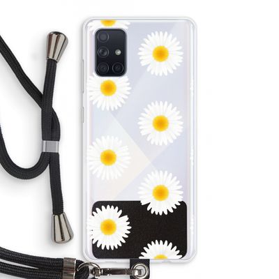 Margrietjes: Samsung Galaxy A71 Transparant Hoesje met koord