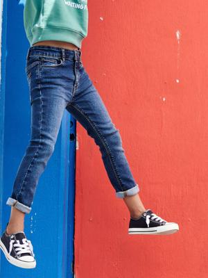 Slim fit jeans Basics jongens stone