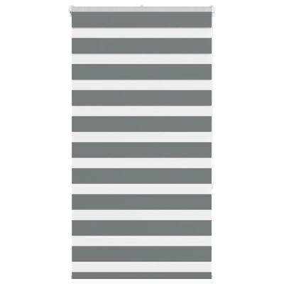 VidaXL Zebra rolgordijn 90x150 cm stofbreedte 85,9 cm donkergrijs