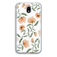 Peachy flowers: Samsung Galaxy J5 (2017) Transparant Hoesje
