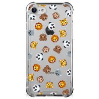 Doorzichtige Silicone Hoesje voor iPhone SE 2022/2020 | iPhone 8/7 Dieren Emojis