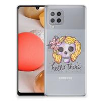 Silicone Back Case Samsung Galaxy A42 Boho Skull