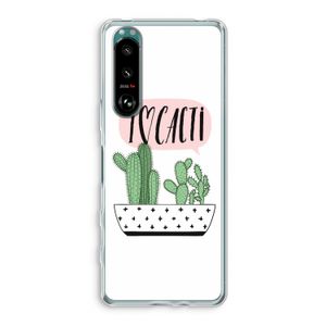 I love cacti: Sony Xperia 5 III Transparant Hoesje