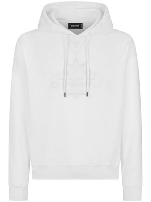 DSQUARED2 hoodie en coton à logo appliqué - Blanc