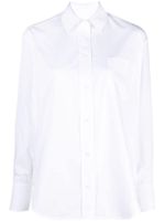 Victoria Beckham logo-embroidered organic cotton shirt - Blanc - thumbnail