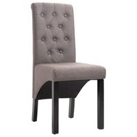 The Living Store Eetkamerstoelen - Taupe - 42 x 57 x 95 cm - Polyester - Set van 2 - thumbnail