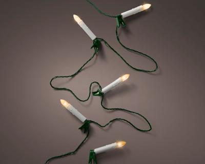 Kerstverlichting kaars 30 lampjes klassiek warm