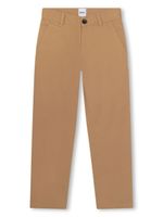 BOSS Kidswear pantalon chinon à coupe droite en serge - Marron