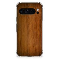 Google Pixel 9 Pro XL Stevig Telefoonhoesje Donker Hout