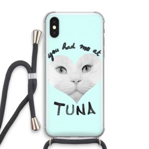 You had me at tuna: iPhone X Transparant Hoesje met koord