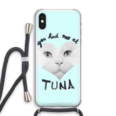 You had me at tuna: iPhone X Transparant Hoesje met koord