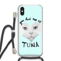 You had me at tuna: iPhone X Transparant Hoesje met koord