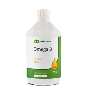 Perfectbody Omega 3 Visolie Vloeibaar - Munt | Framboos