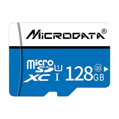 MICROGEGEVENS 128GB TF (Micro SD) geheugenkaart hoge snelheid U1 zwarte lijn blauw en wit