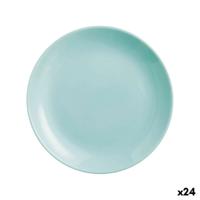 Dessertbord Luminarc Diwali Turquesa Turkoois Glas 19 cm (24 Stuks)
