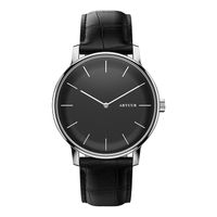 ARTUUR Sterling - Polshorloge - Zwart Croco