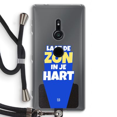 Laat de zon in je hart: Sony Xperia XZ2 Transparant Hoesje met koord