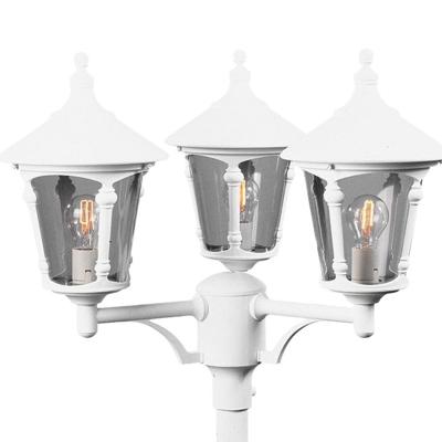 KonstSmide Klassieke lantaarnkapVirgo 3-lichts wit - 573-250