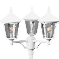 KonstSmide Klassieke lantaarnkapVirgo 3-lichts wit - 573-250