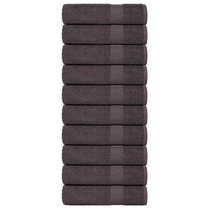 VidaXL Douchehanddoeken 10 st 70x140 cm 360 g/m² 100% katoen antraciet