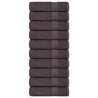 VidaXL Douchehanddoeken 10 st 70x140 cm 360 g/m² 100% katoen antraciet
