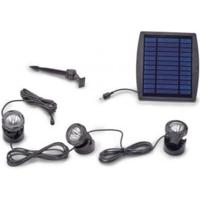 Pontec PondoSolar LED Set 3 - 3x Warm Witte LED-Spots voor Tuin/Vijver, IP68, Eenvoudige Installatie