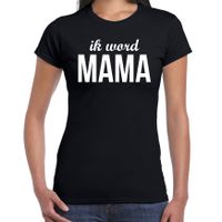 Ik word mama t-shirt zwart voor dames - Cadeau aanstaande moeder/ zwanger - thumbnail