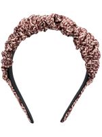 FENDI serre-tête froncé à logo FF - Rose FENDI serre-tête froncé à logo FF - Rose