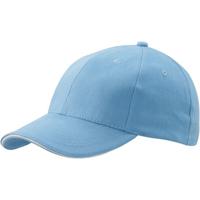 Baseball cap van 100% katoen - Lichtblauw - voor volwassenen - petjes