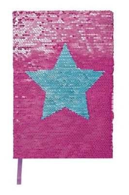 Moses notitieboek met draai pailletten A5 roze