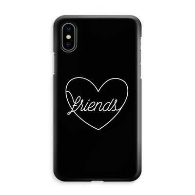 Friends heart black: iPhone XS Max Volledig Geprint Hoesje