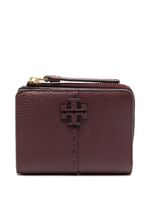 Tory Burch portefeuille en cuir à patch logo - Violet - thumbnail