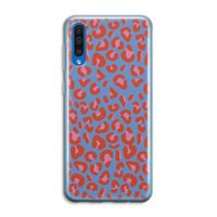 Leopard blue: Samsung Galaxy A50 Transparant Hoesje