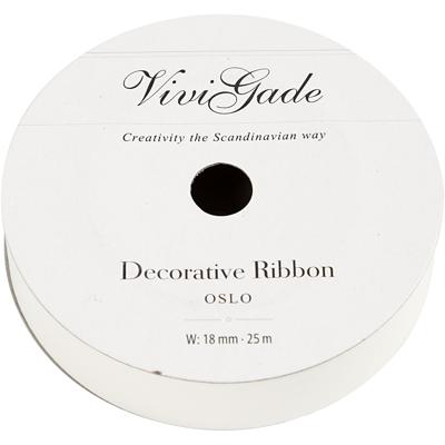 Creativ Company Cadeaulint, b: 18 mm, matt, wit, 25 m/ 1 rol