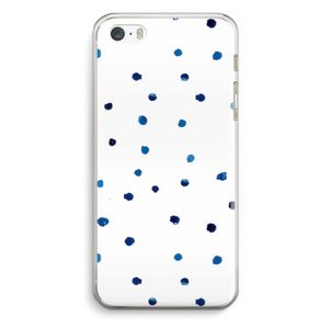 Blauwe stippen: iPhone 5 / 5S / SE Transparant Hoesje
