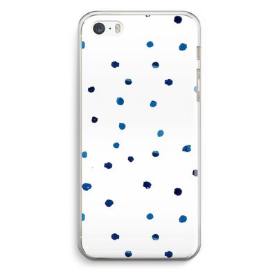 Blauwe stippen: iPhone 5 / 5S / SE Transparant Hoesje