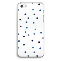 Blauwe stippen: iPhone 5 / 5S / SE Transparant Hoesje